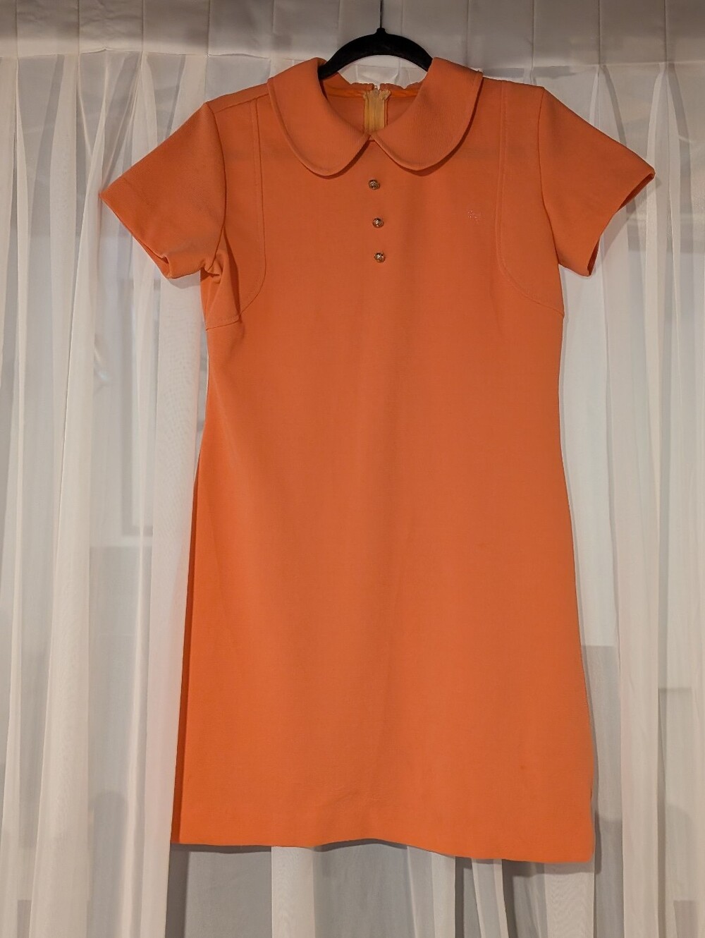 1960s Orange Mini Dress
